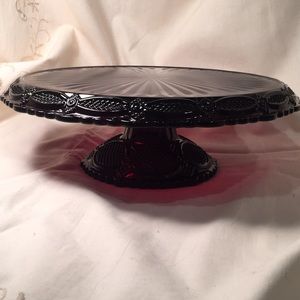 Vintage Avon cape cod red cake plate - rare